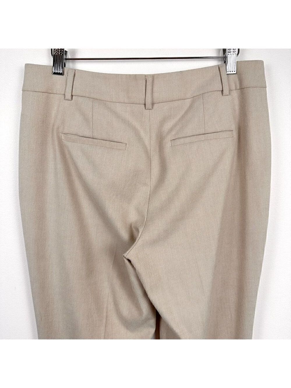 RW&Co. Womens Slim Leg Trousers Beige Size 4 Suiting Signature Fit Ankle Length - Picture 2 of 11